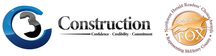 C3 Construction logo with Northwest Herald Reader's Choice Award