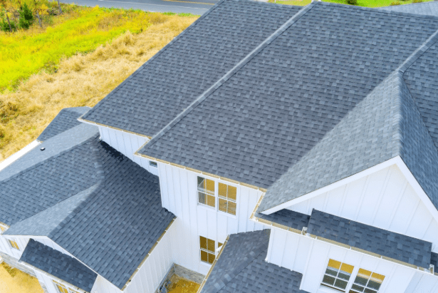 Blog 3 an aerial view of a fresh slate roof