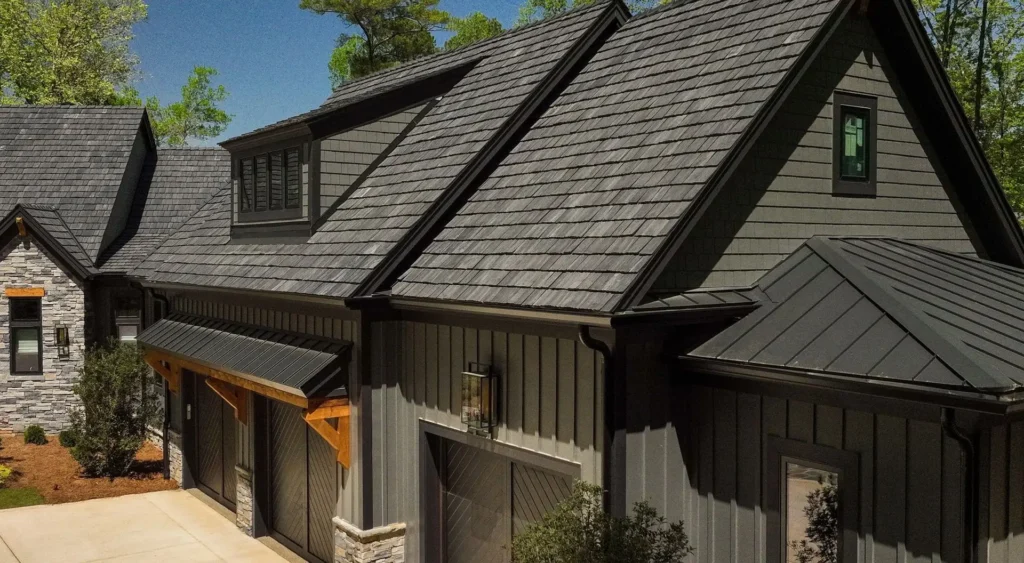 A house with a fresh roof and siding